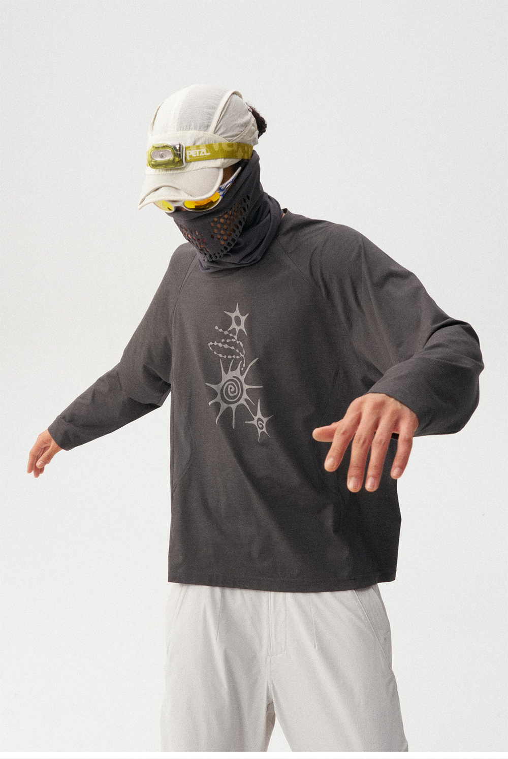 Лонгслив Nothomme Monterest Totem Waffle графит