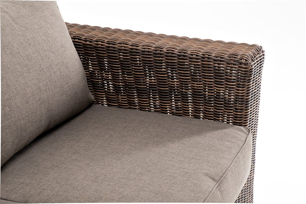"Боно" диван из искусственного ротанга трехместный, цвет коричневый