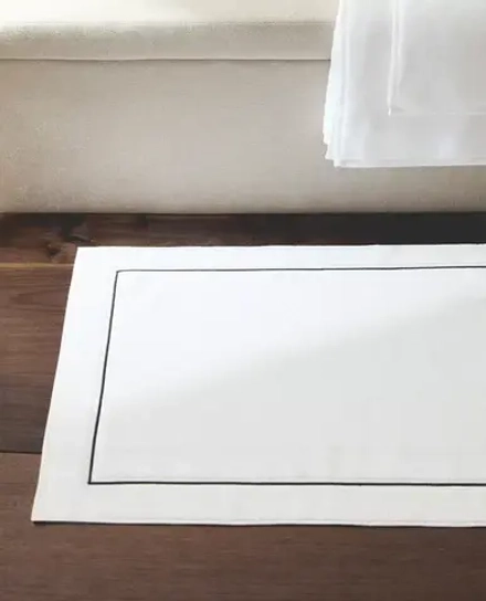 ZARA HOME КОВРИК ДЛЯ ВАННОЙ С ОТДЕЛКОЙ, ЧЕРНЫЙ