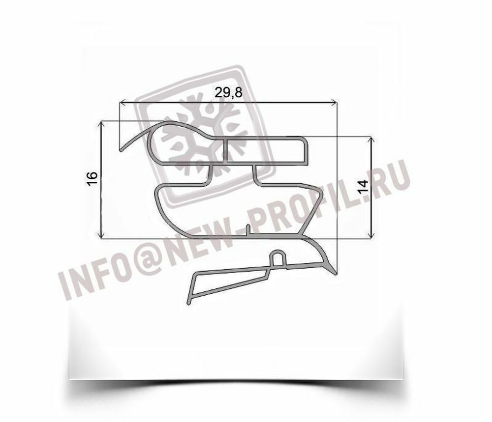 Уплотнитель для холодильника Zanussi ZRB 40 ND м.к. 685*575 мм(022 АНАЛОГ)