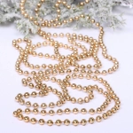 Бусы на елку 2,7м «Шарик» d-6мм, шампань (pvc коробка)