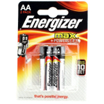 Батарейка щелочная ENERGIZER MAX LR6 (AA) 1.5В (2 шт) (Цвет: серебристый)