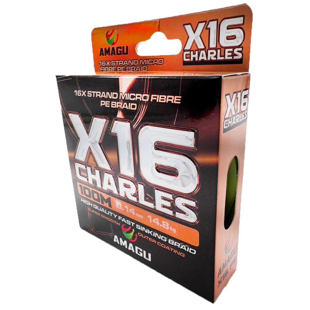 Плетёнка X 16 AMAGU CHARLES 100 м. 0,12 мм (Шестнадцати жильная )