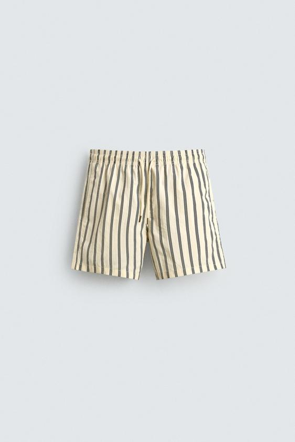 ZARA ПЛАВКИ В ПОЛОСКУ, ЭКРЮ