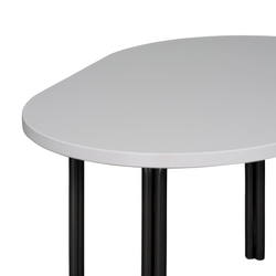 Столик кофейный Ror, 75х50 см, черный/серый