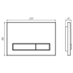 Кнопка инсталляции WP1400 АНИ ПЛАСТ прямоугольная БЕЛАЯ