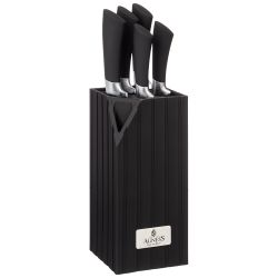 НАБОР НОЖЕЙ AGNESS НА ПЛАСТИКОВОЙ ПОДСТАВКЕ, 6 ПРЕДМЕТОВ