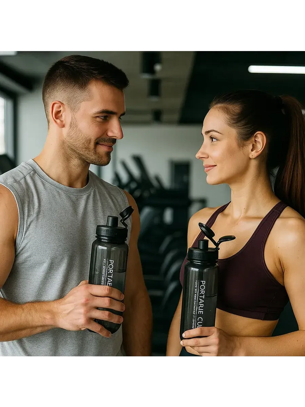 Бутылка для воды спортивная 800 мл для фитнеса.