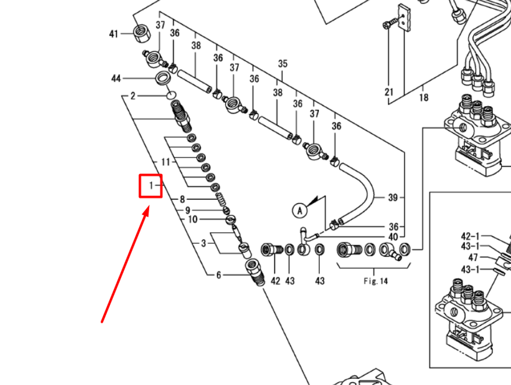 719255-53100 FUEL INJECTOR ASSY