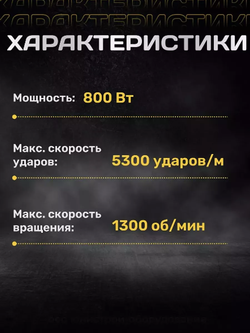 Перфоратор SDS+ (кейс) CROWN CT18211 BMC c аксессуарами