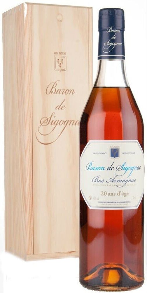 Арманьяк Барон де Сигоньяк 20 Ан д&#39;Аж 0,7 40% Борденев  Шато э Коллексьон Франция
