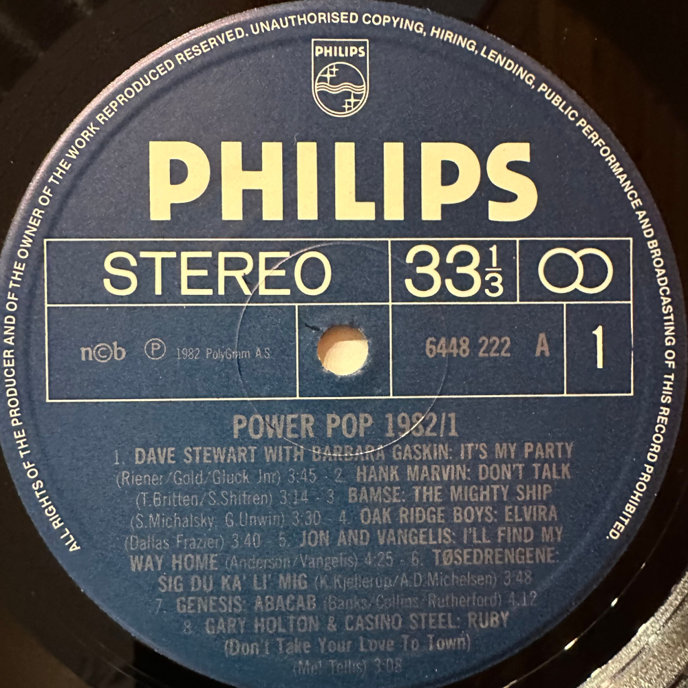 Сборник Power Pop 82 1 (Дания 1982г.)