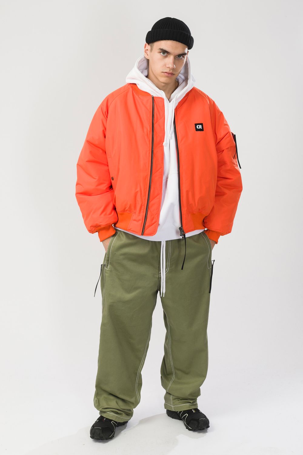 Бомбер CODERED Зимний Bomber Wide Оранжевая