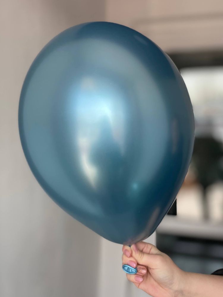 Воздушный шар однотонный Хром голубой ВВ ПАЛИТРА №4100