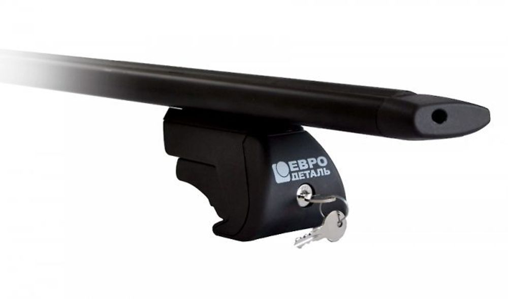 Багажник на рейлинги, с замком, 135 см, крыло (чёрный)