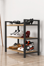 Стеллаж для обуви с 3 полками - сосна