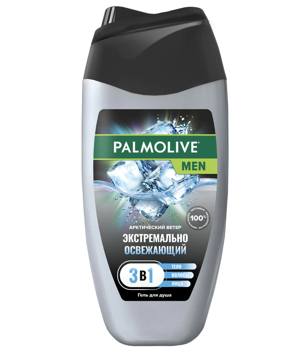 Гель для душа 3в1 для лица, волос и тела 250мл PALMOLIVE MEN "Арктический ветер" освежающий,ш/к30951