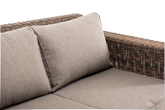 "Боно" диван из искусственного ротанга трехместный, цвет коричневый