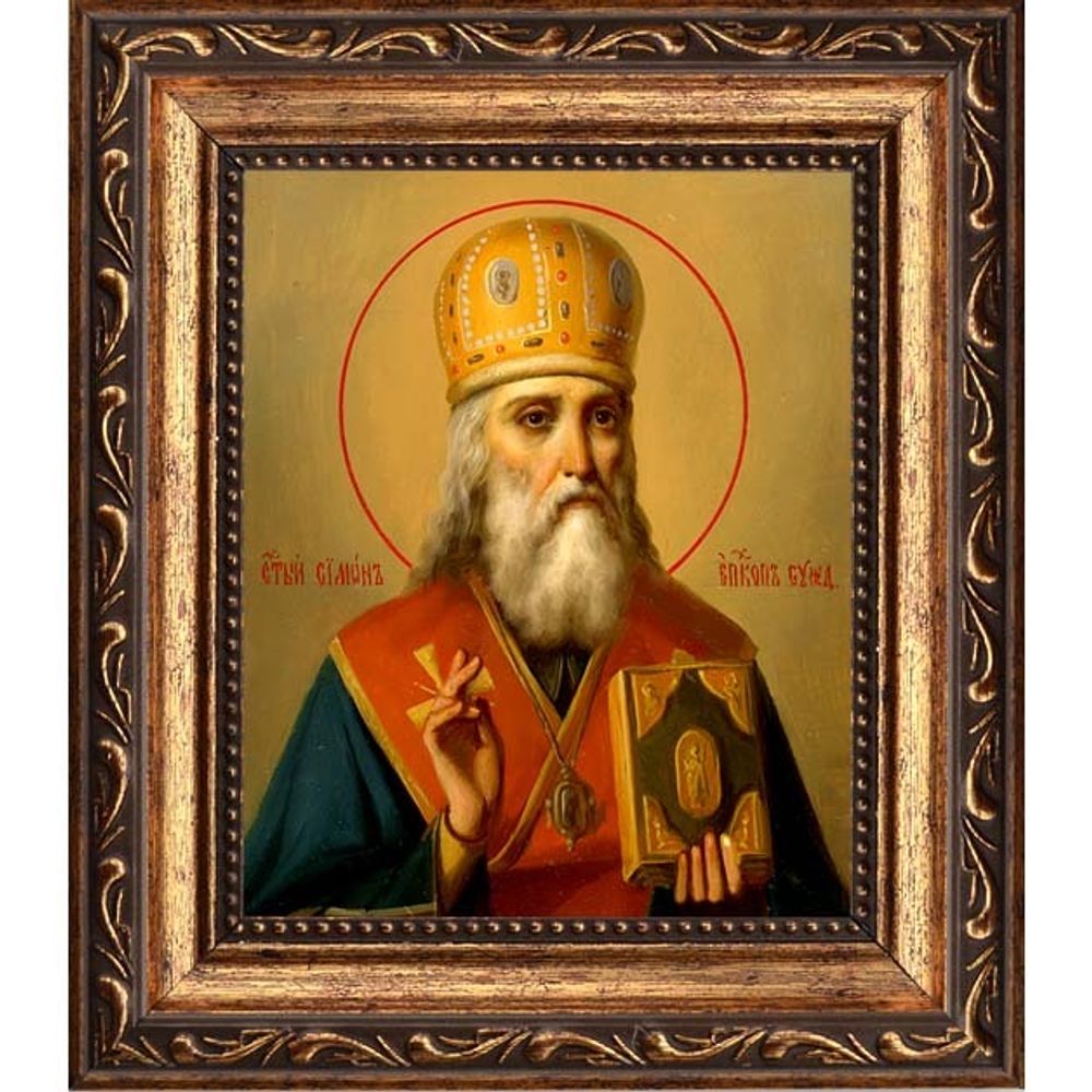 Симон Печерский, Владимирский, Суздальский, епископ, святитель. Икона на холсте.