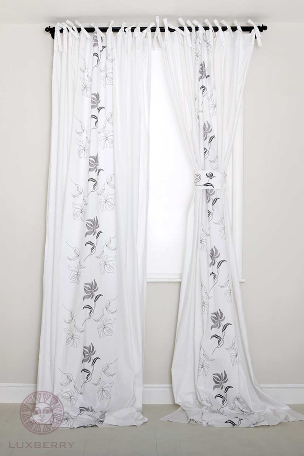 Штора на завязках с подхватом Лилия от Bovi