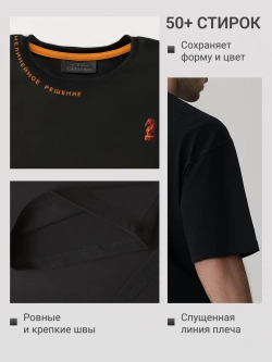 Футболка черная с принтом лошадь нелинейное решение