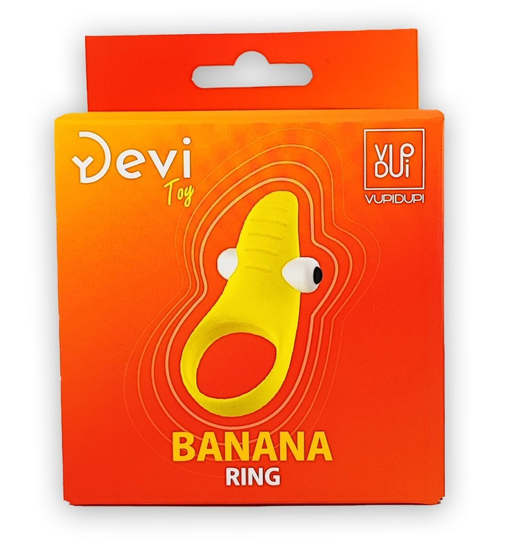 Желтое эрекционное виброкольцо Banana Ring (Цвет: желтый)