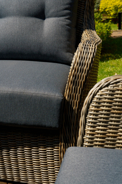 Набор из искусственного ротанга ВЕНЕЦИЯ: лаунж стол 180 + 2-х и 3-х местный диван + 2 кресла + кофейный столик (цвет: коричневый)