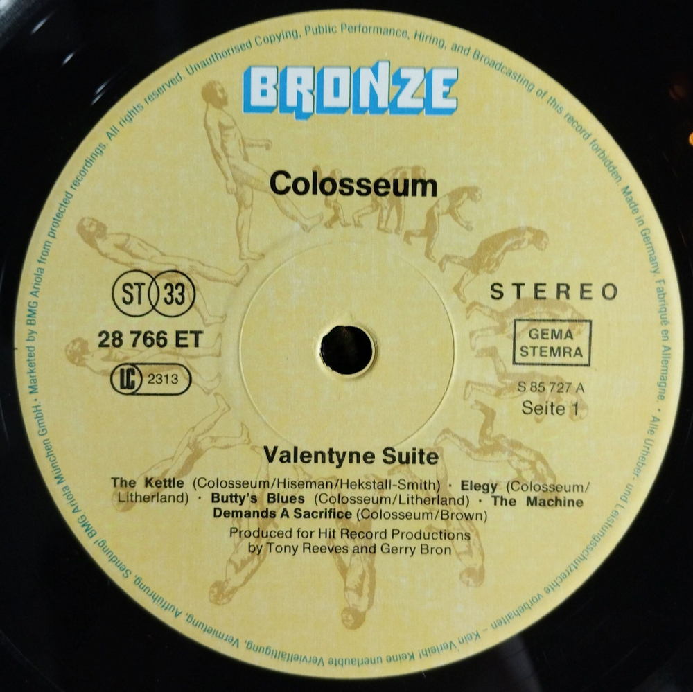 Винтажная виниловая пластинка LP Colosseum Valentyne Suite (Germany 1980)