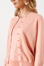 1875 Кардиган женский (розовый меланж)