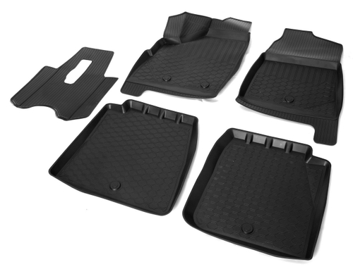 Коврики в салон автомобиля Rival для ВАЗ 2131 (4x4) 5-дв. 1993-2019, полиуретан, с крепежом, 5 частей, 16005003