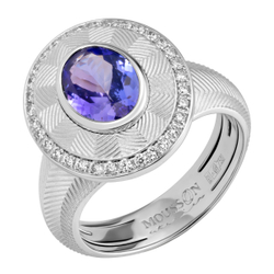 Кольцо с Танзанитом и Бриллиантами, R0084-0/53