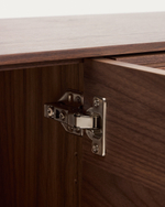 Тумба под ТВ Norlen с 4 дверцами из шпона ореха 200 x 46 см