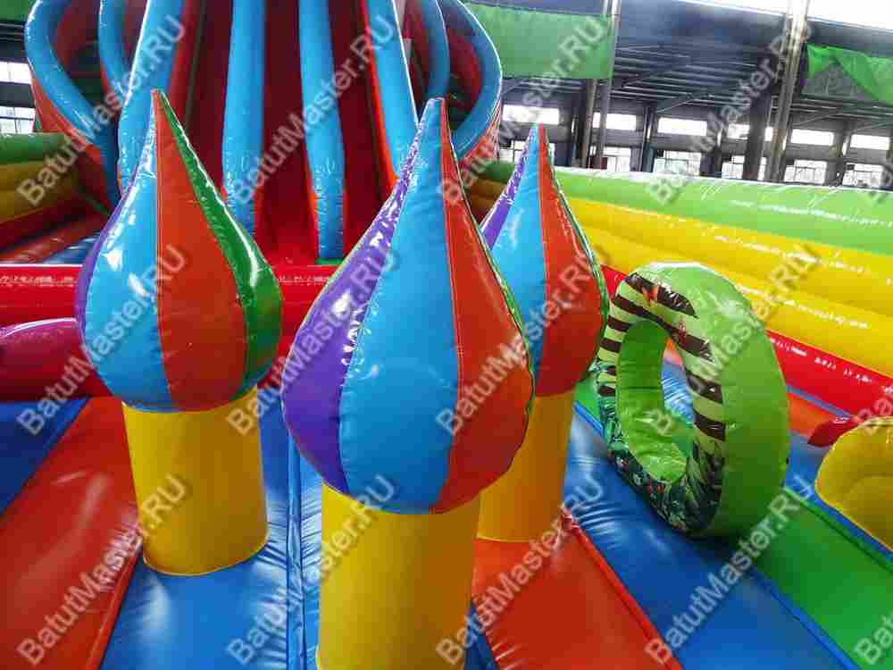 Детский надувной батут-горка "Крутые виражи"