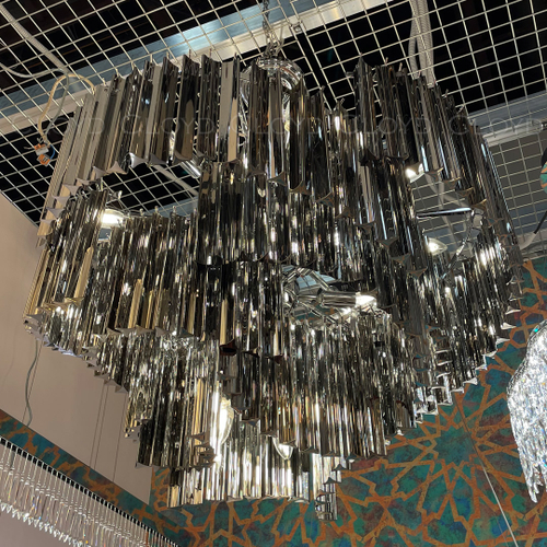 Люстра Cloyd EVOLUTE-B C18 / Ø80 см - хром - дымчатое стекло (арт.11267)