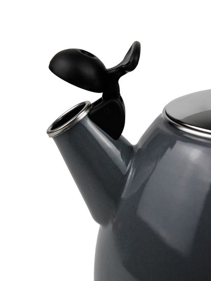 Чайник 2,5 л. эмалированный со свистком Kamille KM 1040C с черной бакелитовой ручкой