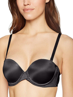 Бюстгальтер-балконет пуш-ап с гладкими бесшовными чашками (Размер: 85B) (Цвет: черный)