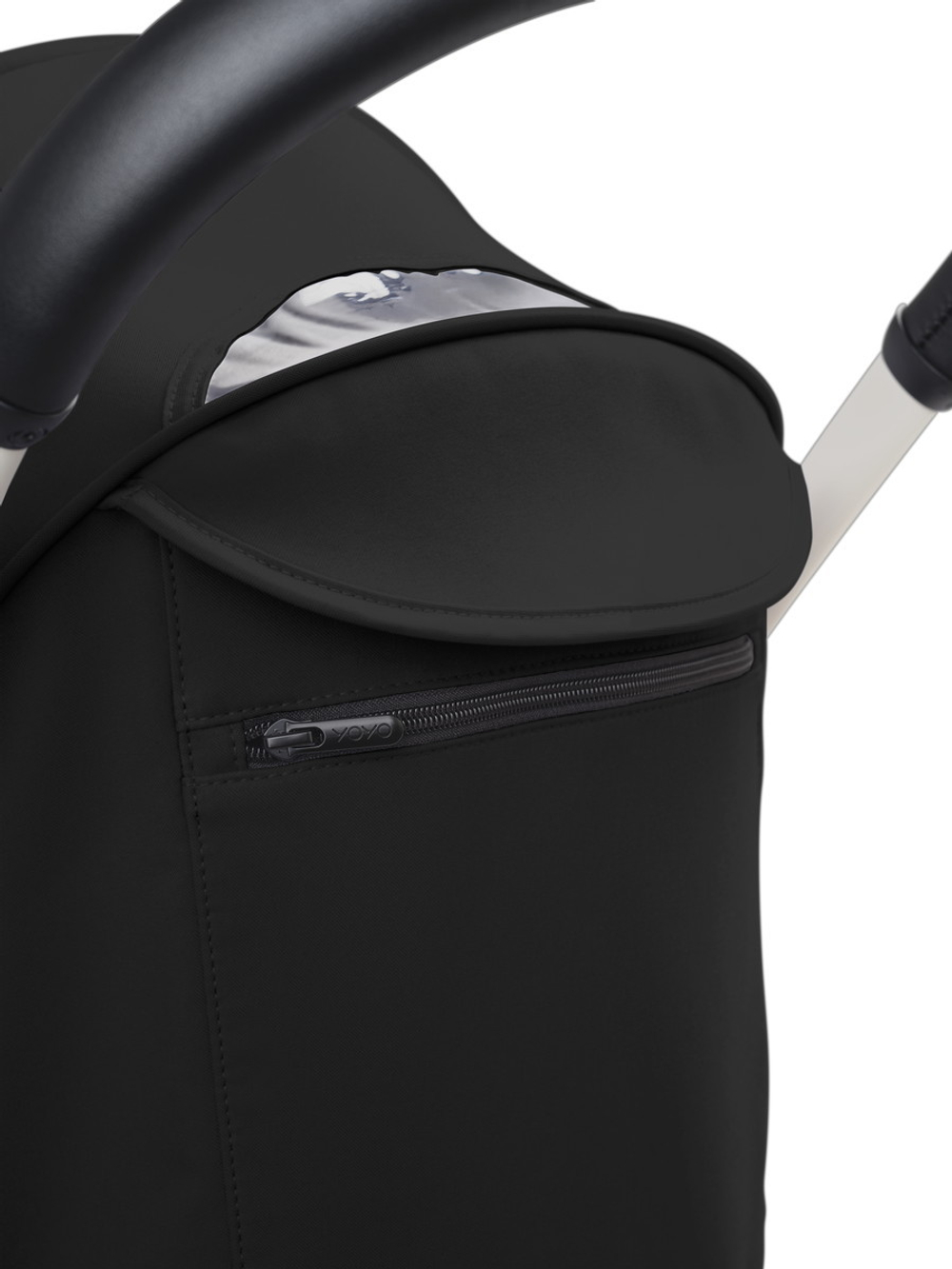 Коляска Stokke YOYO3 Newborn Shell рама белая White 2 в 1 Black