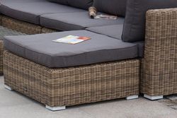Лунго, пуф коричневый/соломенный/бежевый/графит, искусственный ротанг