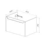 Тумба под раковину Lemark BUNO MINI 70 см подвесная,1 ящик белый глянец