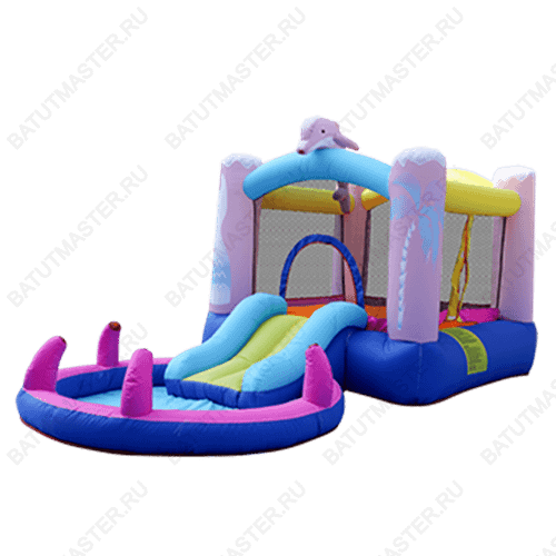 Батут детский для дома "В объятиях дельфина " 3,8*2*1,8 м