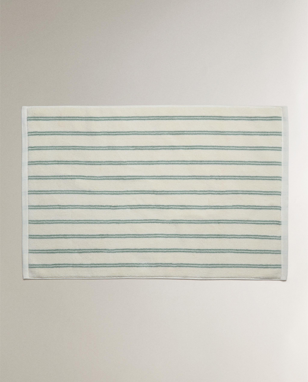 Zara Home коврик для ванной из хлопка, экрю, в полоску, 60x90 см