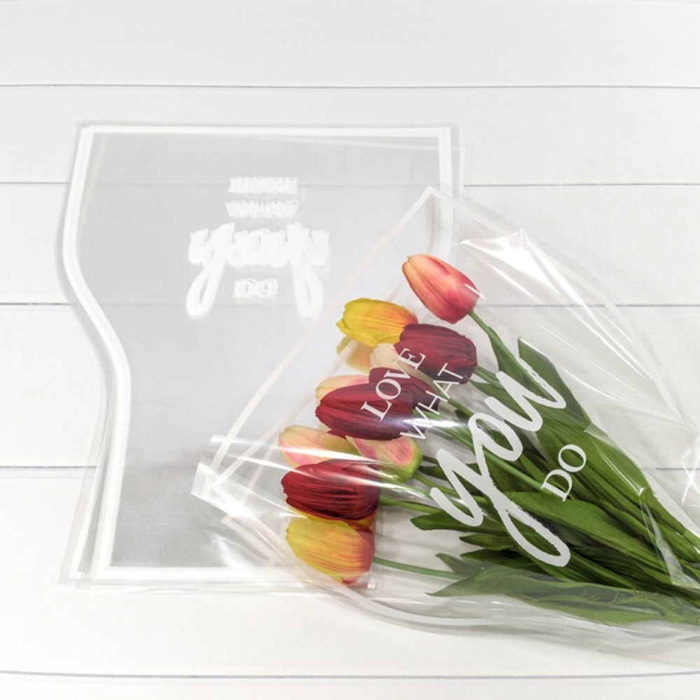 Пленка В листах 30 шт 36 х 20 х 45 см "Конус для цветов" (Белый)