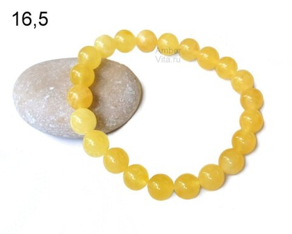 Браслет шар янтарный