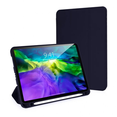 Чехол Gurdini Milano для iPad Pro 13 M4 с отсеком для стилуса (pen slot) (Темно-синий)
