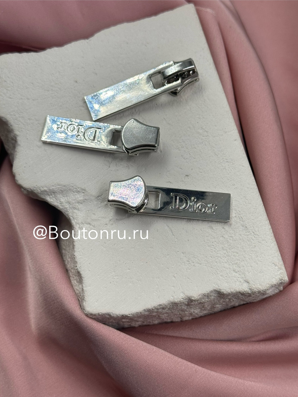 Собачка / бегунок для молнии Ди. серебристый Тип 5