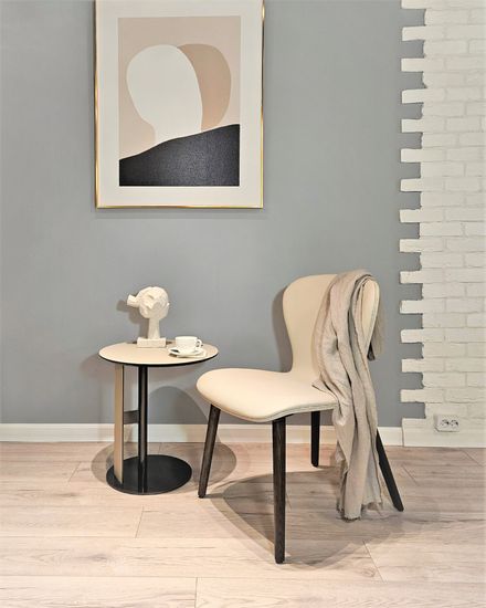 Стул Paragon дерево и серая экокожа