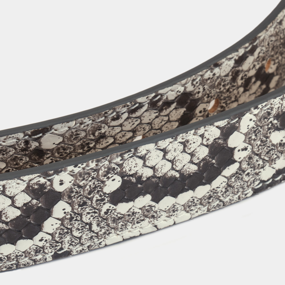 Мужской ремень из кожи питона 35 мм, натуральный цвет