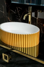 Консоль с раковиной и столешницей Armadi Art LUCIDO 770-080-B 80 глянцевый черный