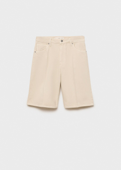 Джинсовые бермуды с высокой посадкой