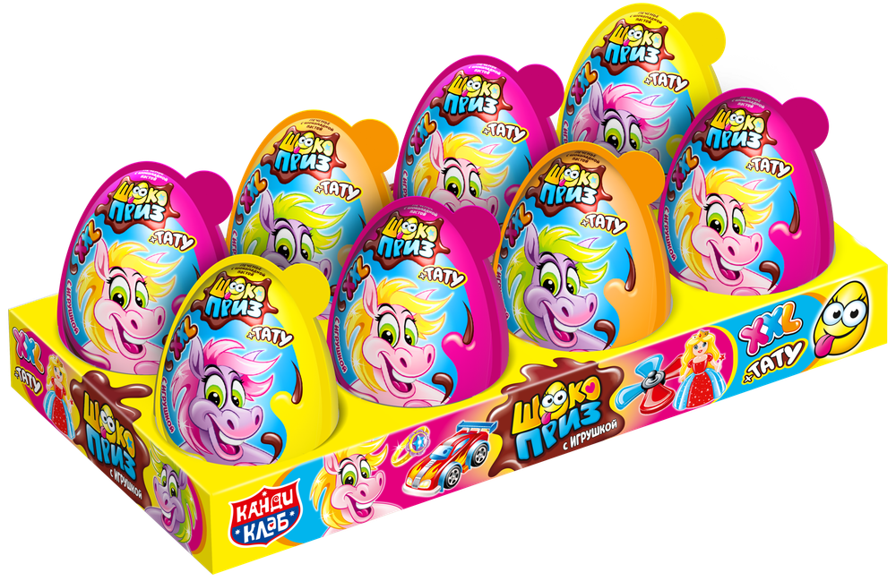 Печенье с шоколадной пастой и игрушкой "Шокоприз XXL" Няшка Коняшка 30гр*8шт*6бл